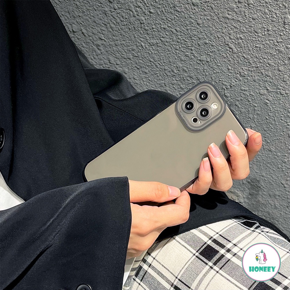 เคสโทรศัพท์มือถือ Tpu นิ่มกรอบคู่สีพื้นสําหรับ IPhone 11 Case 7Plus 8Plus XR 13 12 Pro Max #8