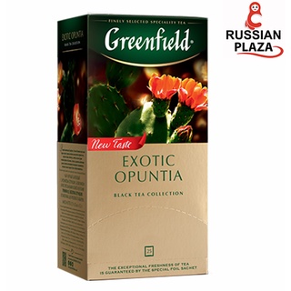 ชาดำชนิดใบ Greenfield EXOTIC OPUNTIA ขนาดบรรจุ 25 ซอง / Чай черный EXOTIC OPUNTIA В ПАКЕТИКАХ, 25 ШТ