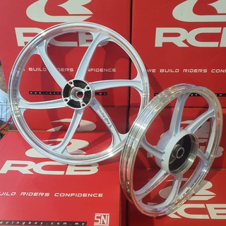 ล้อแม็ก (Racing Boy) ขอบ 17 CLICK125-I สีขาว ปัดกัาน รหัส : 018959