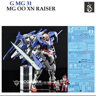 ดีคอลน้ำ [Ghost] MG 31 GUNDAM OO XN RAISER MG 1/100 (HIQ Water Decal) Fluorescent WATER DECAL GMG31 GMG 31 MG31