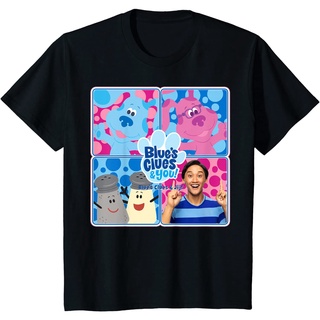 เสื้อยืดผ้าฝ้ายพรีเมี่ยม เสื้อยืด พิมพ์ลาย Blues Clues &amp; You