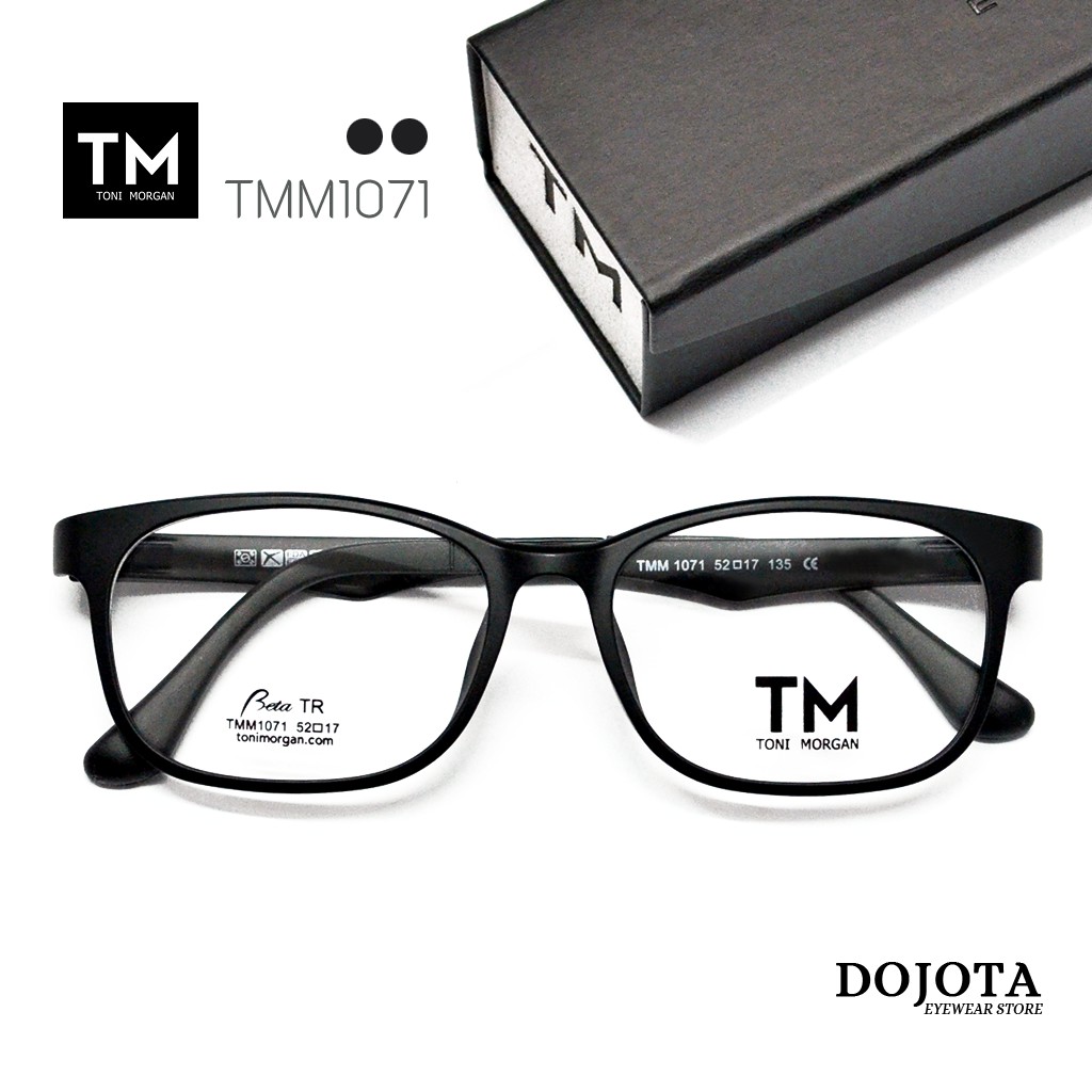 กรอบแว่นทรงเหลี่ยม Toni Morgan รุ่น TMM 1071 สไตล์เรียบเท่ห์ น้ำหนักเบา