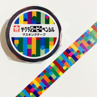 Masking Tape เทปตกแต่งจากญี่ปุ่น ลาย Kitera Sakura Color ขนาด 1.5 ซม. x 10 ม.