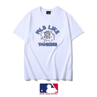 2022 Mlb เสื้อยืดคอกลมแขนสั้นเนื้อผ้าฝ้ายพิมพ์ลายการ์ตูนคลาสสิกสําหรับผู้หญิงและผู้ชาย เสื้อยืดพิมพ์ลาย