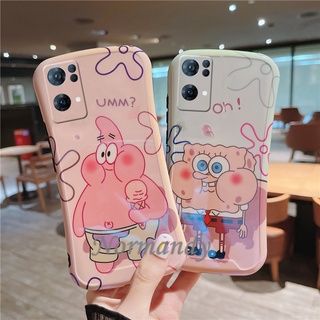 เคสโทรศัพท์ Phone Case OPPO Reno7 Z Reno6 Z 5 Pro 5G New Small Waist Blu-ray TPU Casing Cartoon SpongeBob Shockproof Protective Case OppoReno7 Z Pro 5G เคส