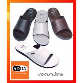 7Q04 ADDA รองเท้าแตะผู้ชาย แบบสวม แอดด้า เบอร์ 39-45 รุ่น 7Q04 สวมพียู PU ชาย