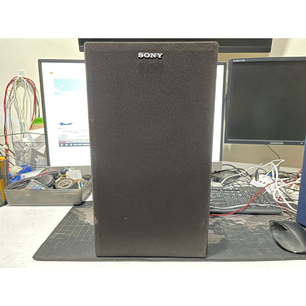 ลำโพง 1 ข้าง มือสองญี่ปุ่น SONY SS-100K 24W 8 โอห์ม Woofer 5 นิ้ว Size ตู้ 24x15x41CM ฝาหน้าเปิดไม่ไ