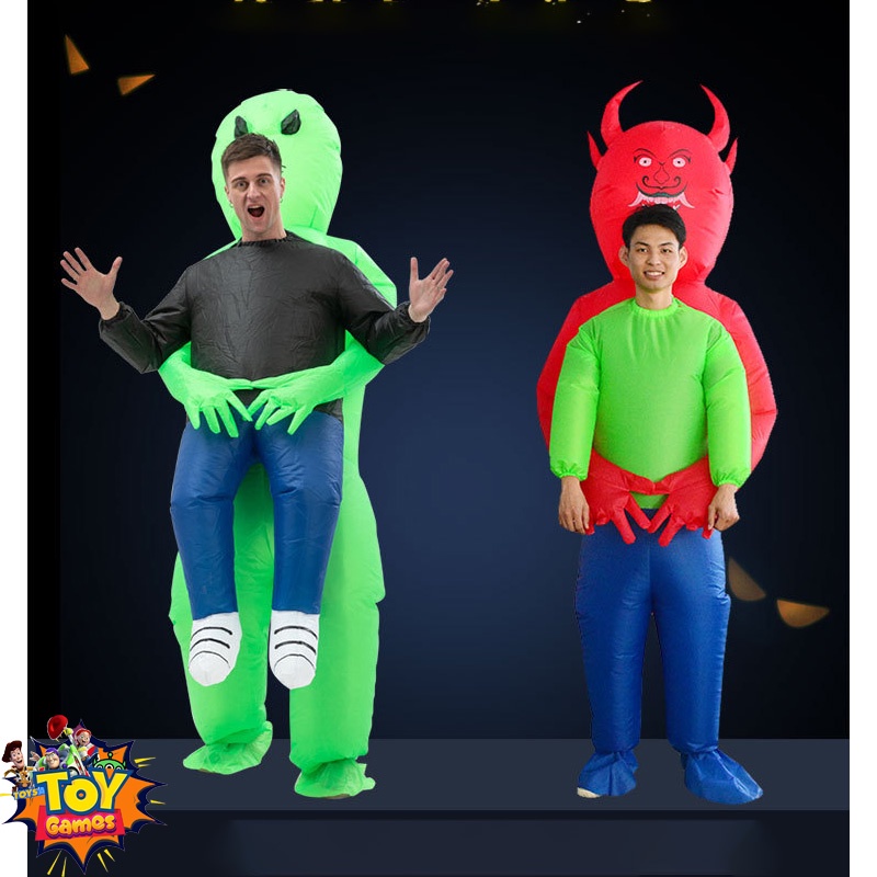พร้อมส่ง👽ชุดมาสคอต เอเลี่ยน ชุดคอสเพลย์เอเลี่ยน ชุดตลกฮาโลวีน - รูปที่ 6