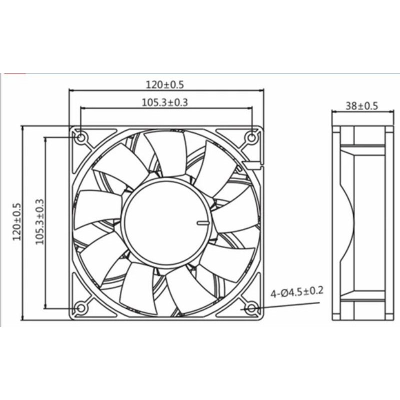 ✣✚🇹🇭พร้อมส่ง(ของใหม่)​ พัดลม asic miner S9/L3+/D3/E9/T9 ขนาด12cm 2.7a 6000rpm พร้อมส่ง