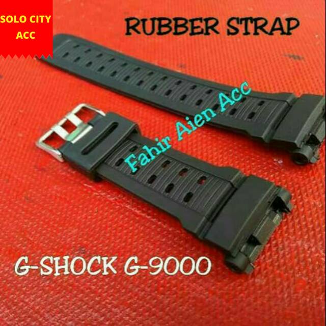 CASIO MUDMAN G-SHOCK G-9000 G9000 WATCH STRAP ยางสีดํา GSHOCK G-9000 WATCH STRAP