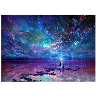 diy round diamond square diamond purple starry sky diamond painting/cross stitch/bedroom living room/wall stickers wall painting decoration