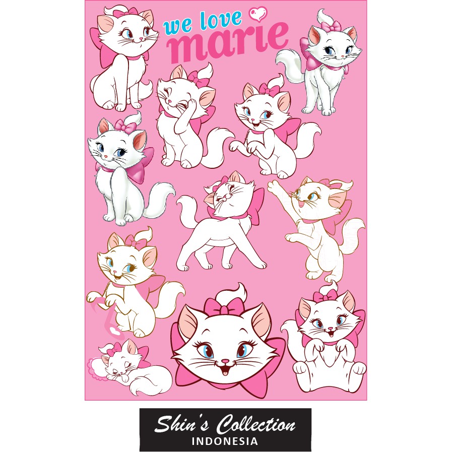 สติ๊กเกอร์กันน้ํา Marie cat 1 ชิ้น
