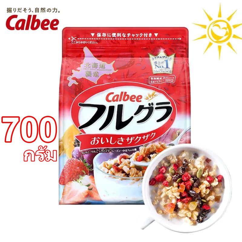 Calbee​ Granola​ ซีเรียลธัญพืช​ 700กรัม Granola Calbee Natural Fruit ซีเรียลคาลบี้จากญี่ปุ่น