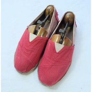 Toms Shoes University Rope Sole Classics Size 8.5US / 41.5EU / 26 CM. สีแดง มือสอง ของแท้