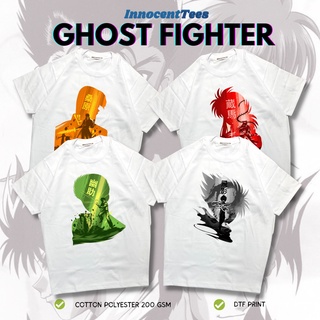 เสื้อยืด[INNOCENTTEES] GHOST FIGHTER TSHIRT II ANIME INSPIRED SHIRT II SMALL TO 2XL