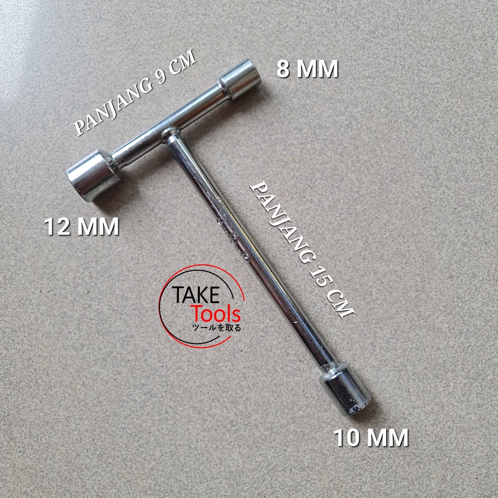 ประแจ T-Socket 3 ขนาด 8MM - 10MM - 12MM