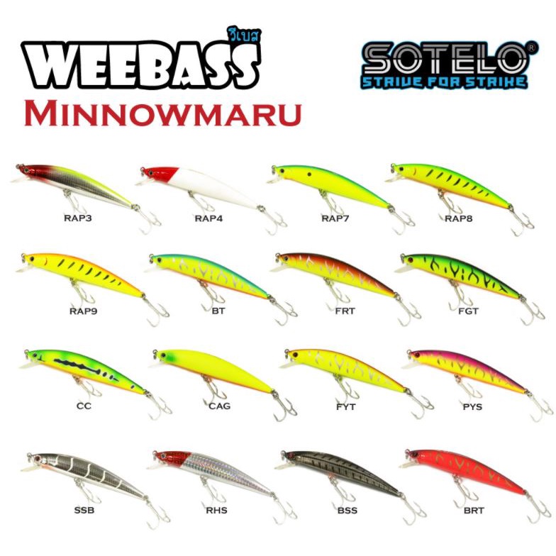 เหยื่อปลั๊ก เหยื่อปลอม SOTELO - รุ่น MINOWMARU M31 (110mm)