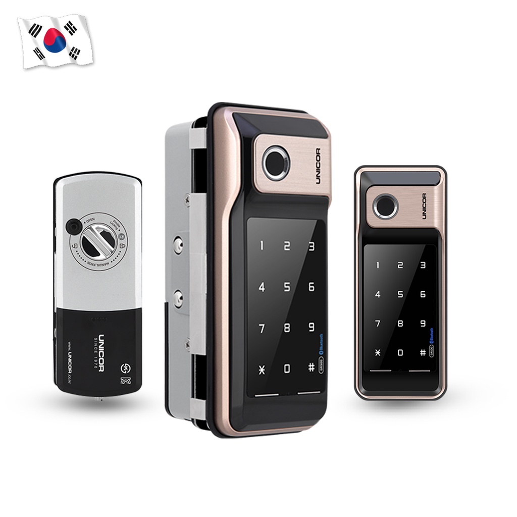 UNICOR Digital Door Lock รุ่น UNGR500BW (กระจกบานเปลือย) กลอนประตู