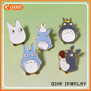 Lovely Totoro Chinchilla Brooch  Childhood Cartoon となりのトトロ  Neighbor  Button Pins Denim Jacket Badge Animal Movies  Pin Gift