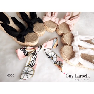 Guy Laroche มัดโบว์ผ้าซีฟองฟรีEms