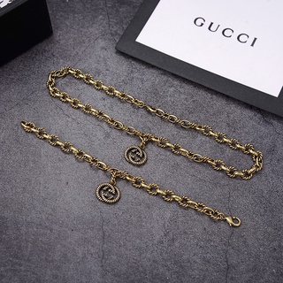 Gucci ชุดสร้อยคอ สร้อยข้อมือ แฟชั่น หรูหรา