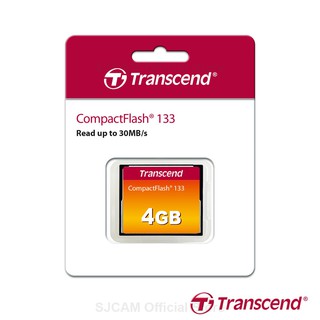 Transcend CompactFlash CF Card 4GB 133x (TS4GCF133) ความเร็ว อ่าน up to 30MB/s เมมโมรี่ การ์ด คอมแพคแฟลช ประกัน 5 ปี