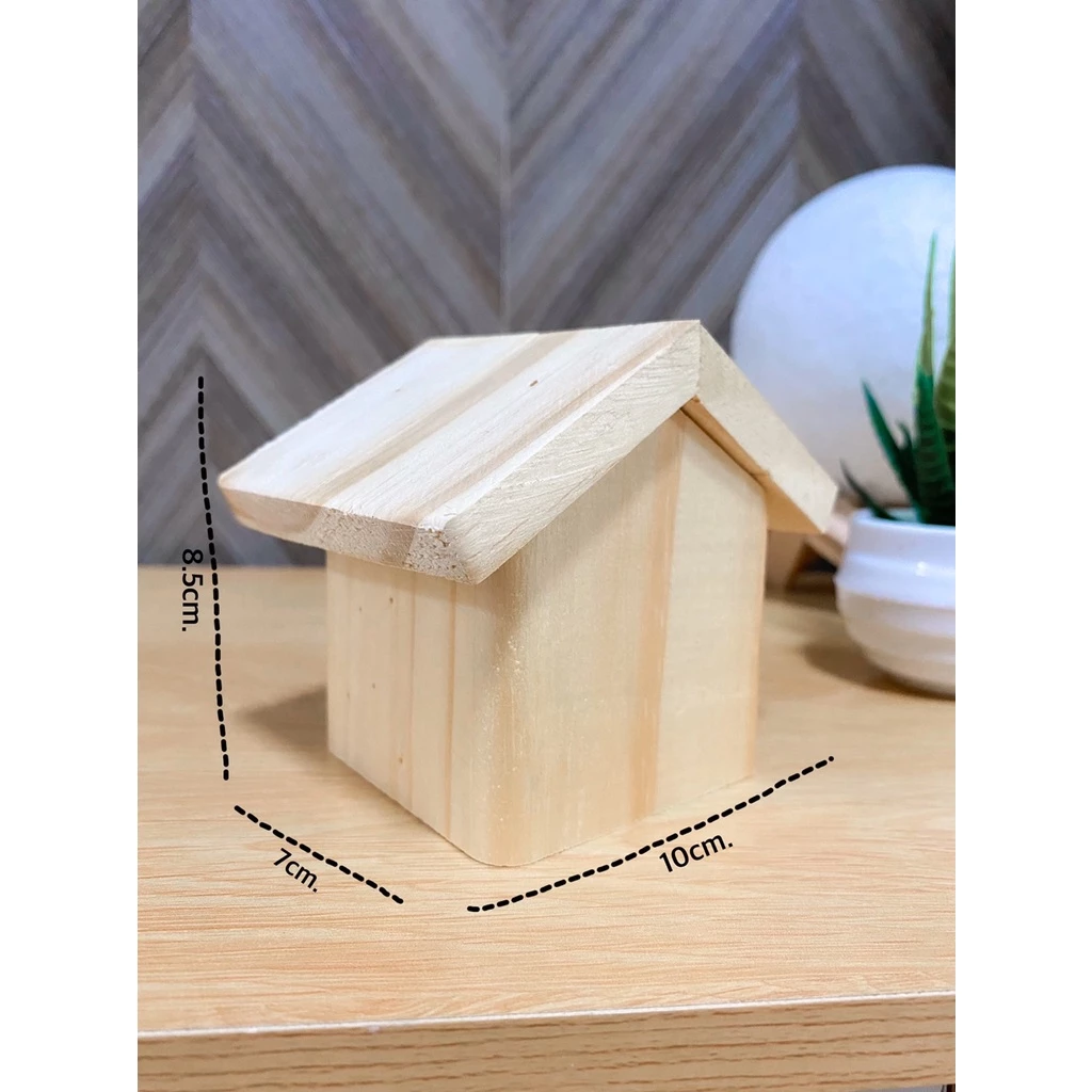 งานไม้สไตล์มินิมอลบ้านไม้DIYขนาดเล็กสำหรับตกแต่งบ้านของแต่งบ้าน thumbnail 3