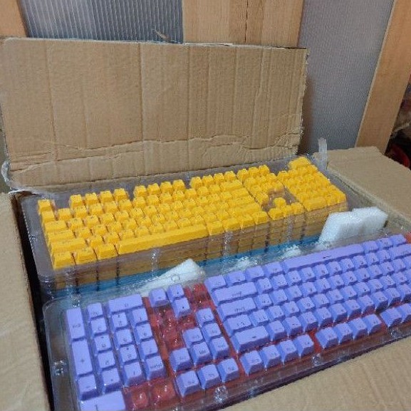 QLT 104 คีย์ PBT Doubleshot Keycaps สีเดียว Shine ผ่านเรืองแสงผ่าน 机 สนับสนุน盘帽