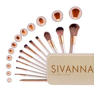 งานแท้ Sivanna BR189 ซีเวียน่า ชุดแปรงแต่งหน้า 12 ชิ้น ขนาดพกพา Story Brush Make Up Set