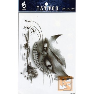 Tattoo Fashion แผ่นใหญ่ ลาย แมว Cat HB-759