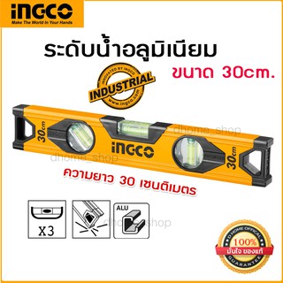 ระดับน้ำอลูมิเนียม INGCO รุ่น HSL18030 ขนาด 30 ซม. วัสดุ อลูมิเนียม ความหนา 1 มิลลิเมตร ดีไซน์ INGCO Style