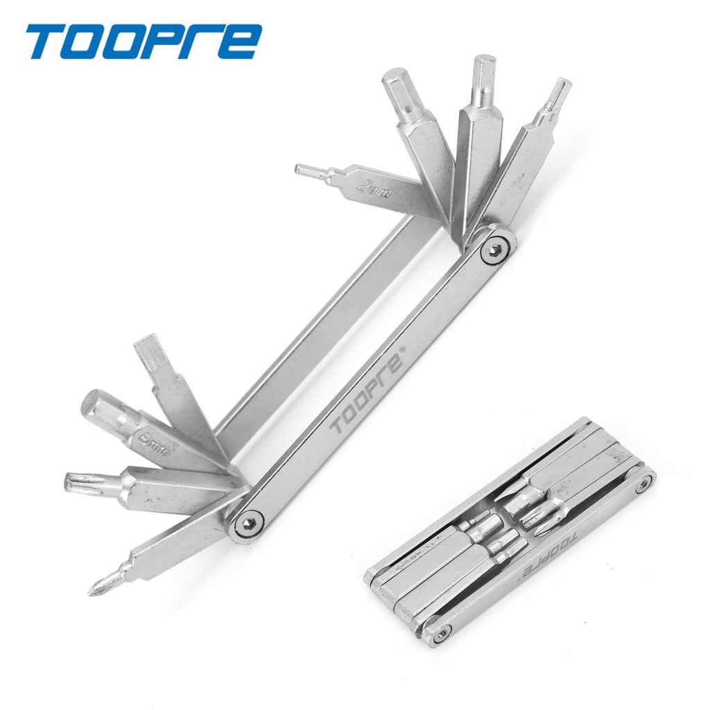 TOOPRE ชุดเครื่องมือซ่อมจักรยานพกพา Multifunction 8 In1 Bicycle Repairing Set
