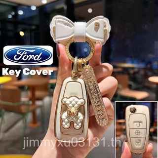 เคสรีโมทกุญแจรถยนต์ ลายหมี สําหรับ Ford Ranger Focus Escape Lynx