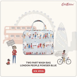 กระเป๋า Cath Kidston Thailand Two Part Wash Bag London People Powder Blue