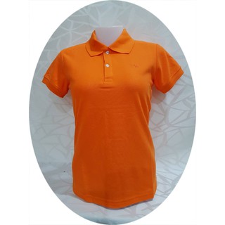 เสื้อโปโล ( polo shirt )แบรนด์ Geeko ตรากวาง สีพื้นหญิง สีส้ม(สแปลช) gkc - 34W