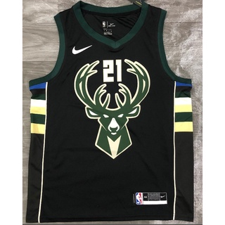 【hot pressed】5 styles NBA jersey Milwaukee Bucks 21# HOLIDAY black basketball jersey