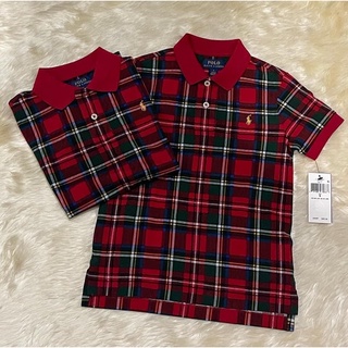 Polo Ralph Lauren รุ่น Tartan Cotton Mesh Polo Shirt  ของแท้ 100%