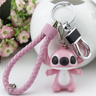 stitch LED Flashlight Keychain with Sound,Say I love you Funny cute key rings Children toys gift,Valentine gift bag pand