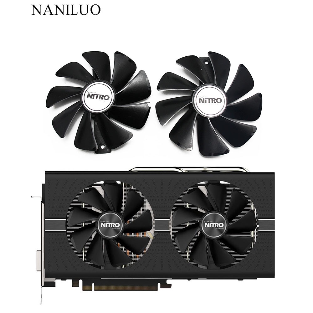 95 มม.CF1015H12D DC12V Cooler พัดลมเปลี่ยนสําหรับ Sapphire NITRO RX480 8G RX 470 4G GDDR5 RX570 4G /