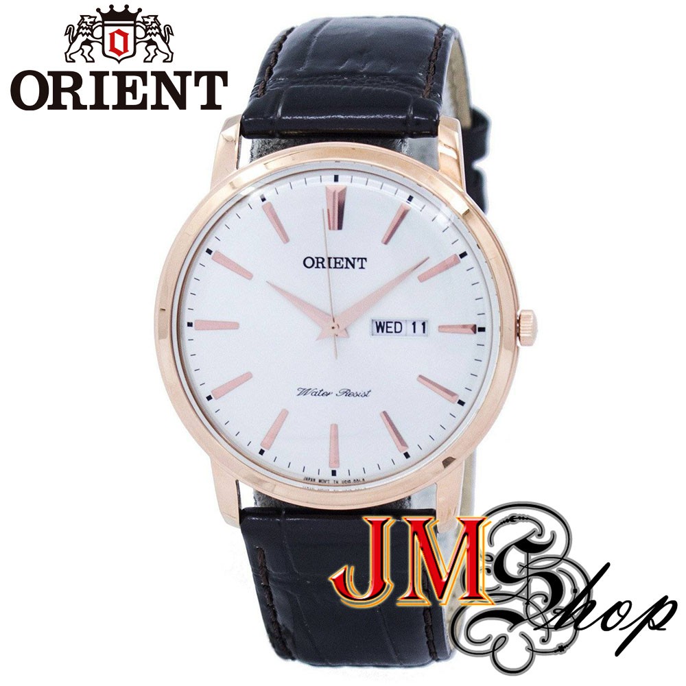 Orient Classic Design นาฬิกาข้อมือผู้ชาย สายหนังแท้ รุ่น FUG1R005W (หน้าปัดสีเงิน)
