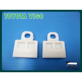 TOYOTA VIGO GLASS RAIL CLIP "BIG" SET PAIR / กิ๊บรางกระจก (ตัวใหญ่) โตโยต้าวีโก้ พลาสติกอย่างดี สีขาวขุ่น สินค้าคุณภาพดี