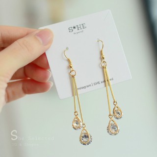 YWEF-5_OL Earrings_ คริสตัล ต่างหู.