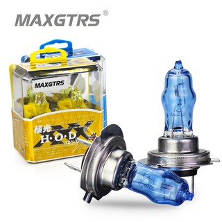 Maxgtrs หลอดไฟตัดหมอกฮาโลเจน H1 H3 H7 H4 H8 H11 9005 9006 H27 881 880 100W สําหรับรถยนต์ 2 ชิ้น