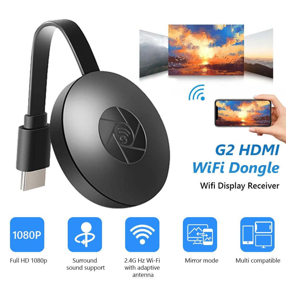 To TV 2.4G 4K Wireless WiFi Mirroring Cable HDMI-compatible Adapter 1080P Display Dongle For IPhone Samsung Huawei Andro