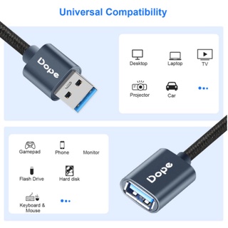 Dope USB 3.0 Extension Cable สายต่อเพิ่มความยาว 1.5-3M DP-6421 DP-6422