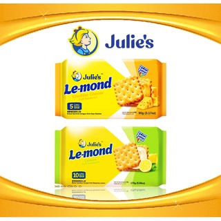 Julies Lemon and Cheddar Cheese ขนม ขนมปังกรอบสอดไส้ เลมอน และชีส ตรา จูลี่ส์ (Julies Brand) ขนาด 180