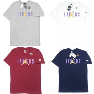 เสื้อยืด NIKE LAKERS สีขาว สีน้ําตาลเข้ม สีน้ําเงิน สําหรับผู้ชาย