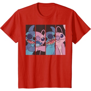 KL Disney Lilo และเสื้อยืดหน้ากล่องตะเข็บสําหรับผู้ชายผู้หญิงเสื้อยืดผ้าฝ้าย ]j]