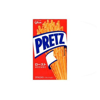 Glico Pretz Roasted 62g  กูลิโกะ เพรทซ์ บีสกิตแท่ง 62 กรัม   แพ็ค 2 ชิ้น