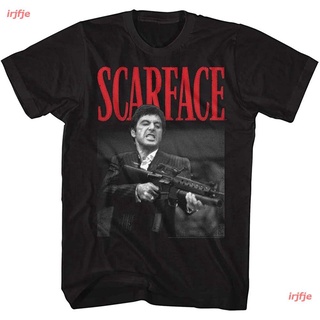 ฝ้าย American Classics Scarface 1983 Crime Film Movie Dakkadakka Black 2-Sided Adult T-Shirt Tee ผู้ชาย เสื้อยืด ดพิมพ์ล